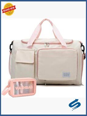 Small Gym Bag with Shoe Compartment, Travel Duffle Weekender Carry On